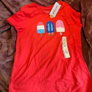 Cat & Jack Red Kids Popsicle T-Shirt